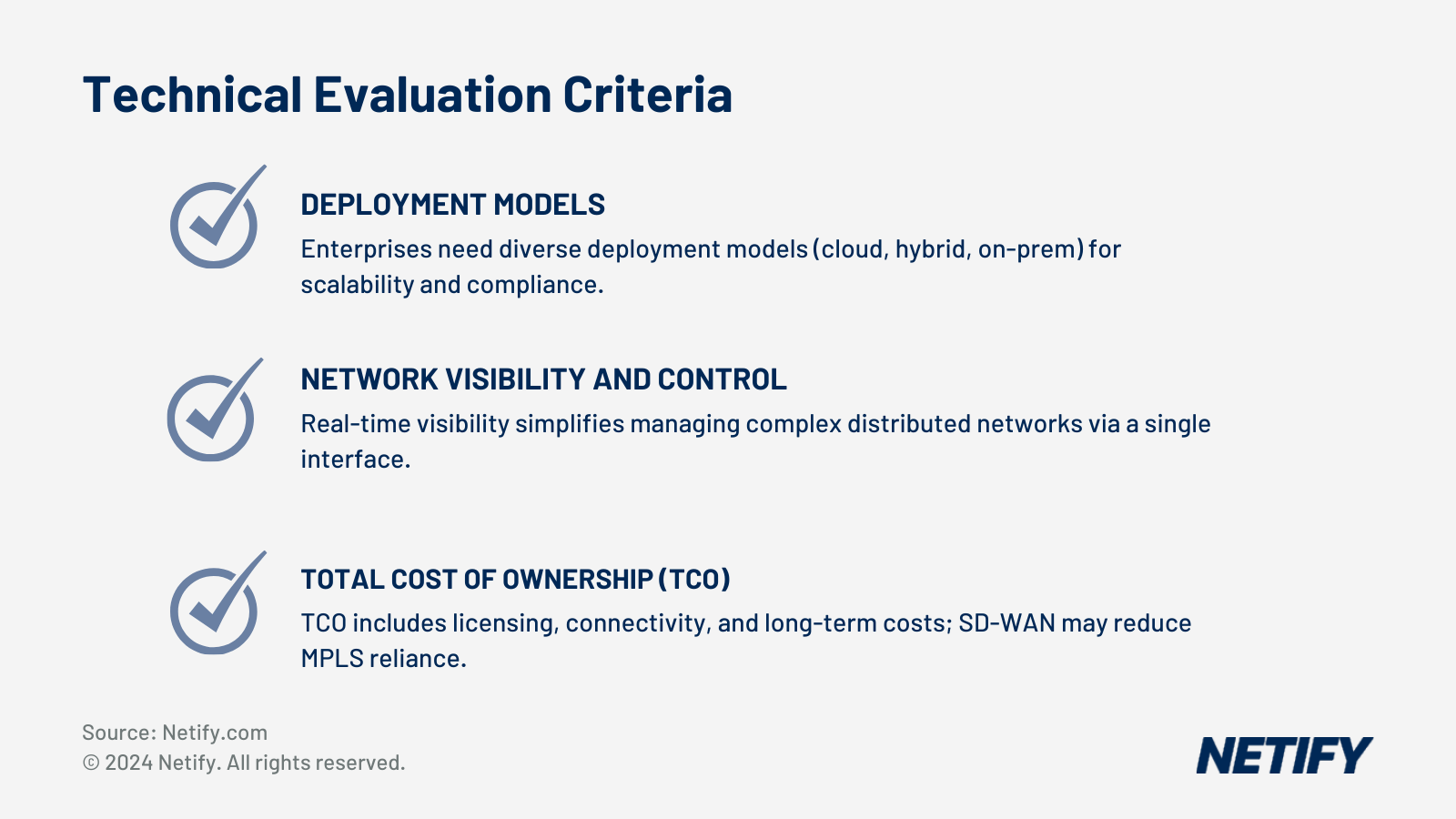 SD-WAN Technical Evaluation Criteria